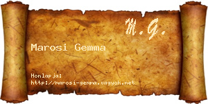 Marosi Gemma névjegykártya